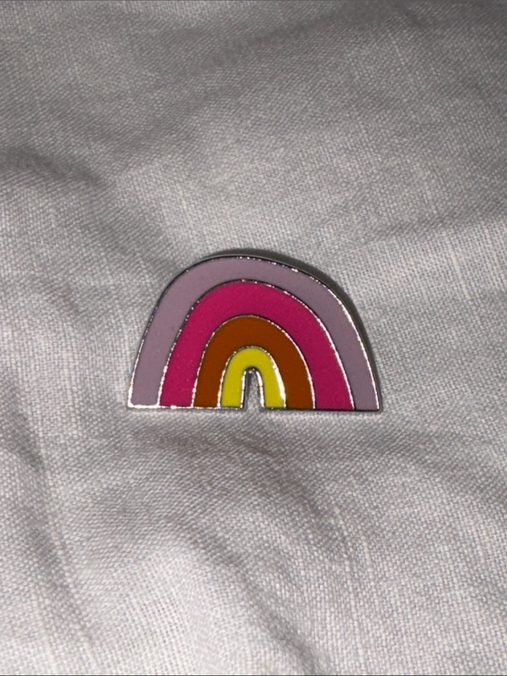 Pink Yellow Rainbow Enamel Pin